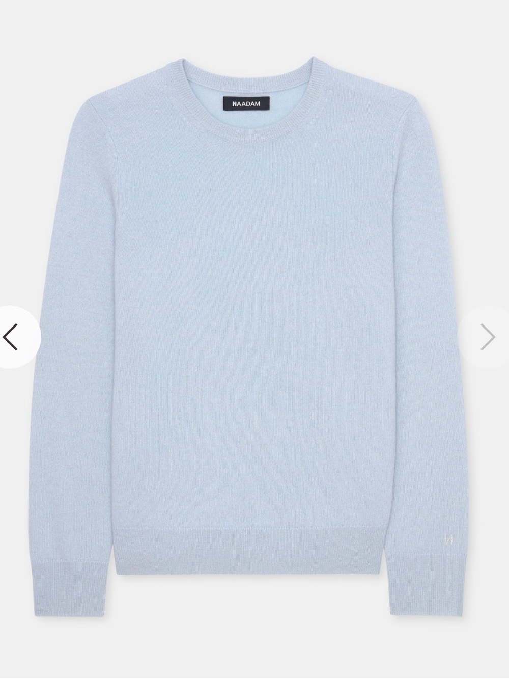 Naadam Powder Blue Cashmere Crewneck Sweater like new XS